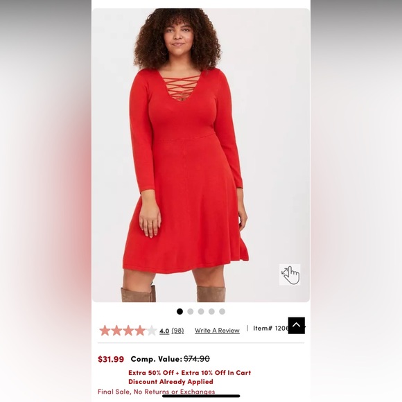 Torrid Red Dress - Picture 5 of 5